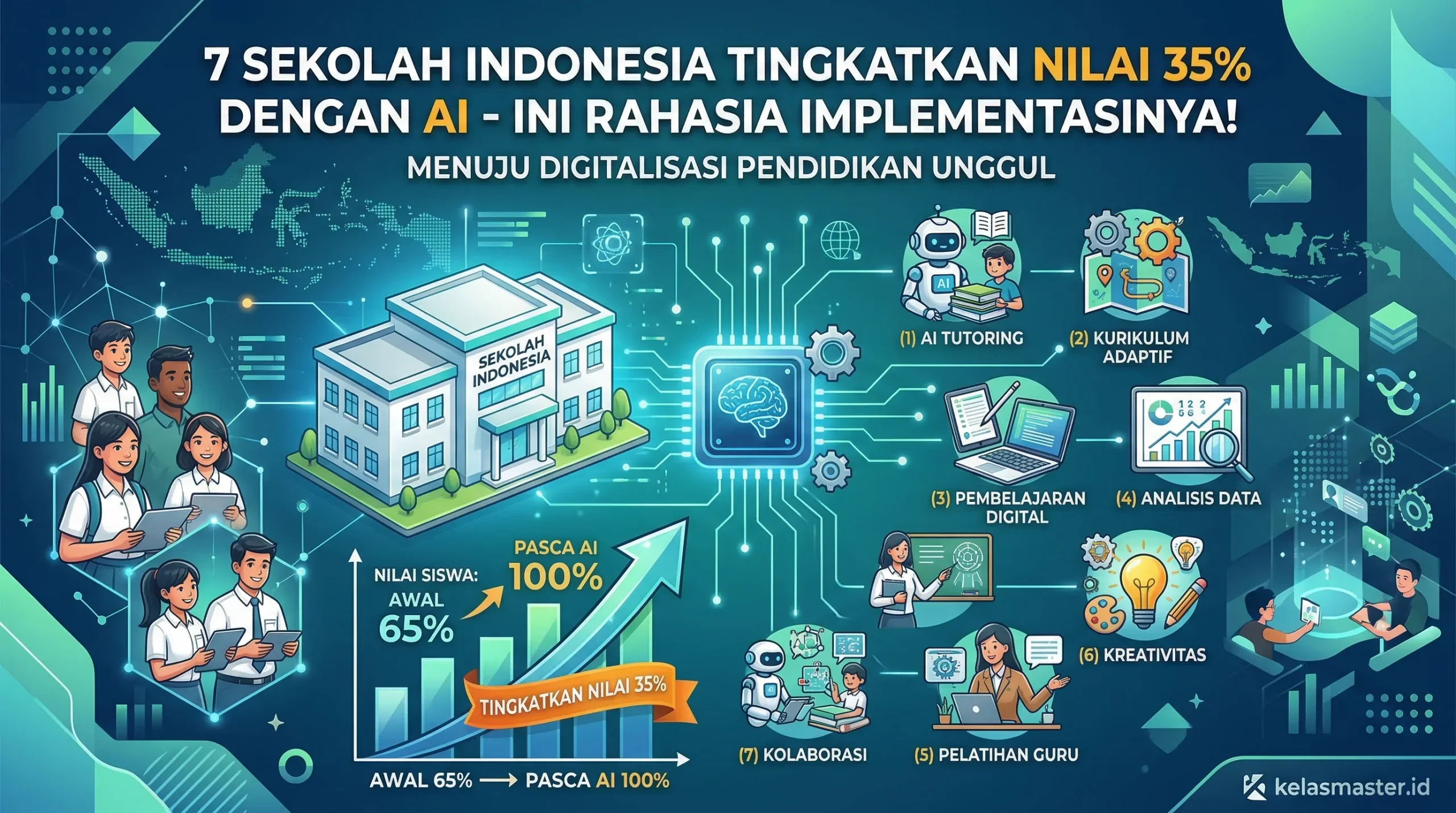 7 Sekolah Indonesia Tingkatkan Nilai 35% dengan AI – Ini Rahasia Implementasinya!
