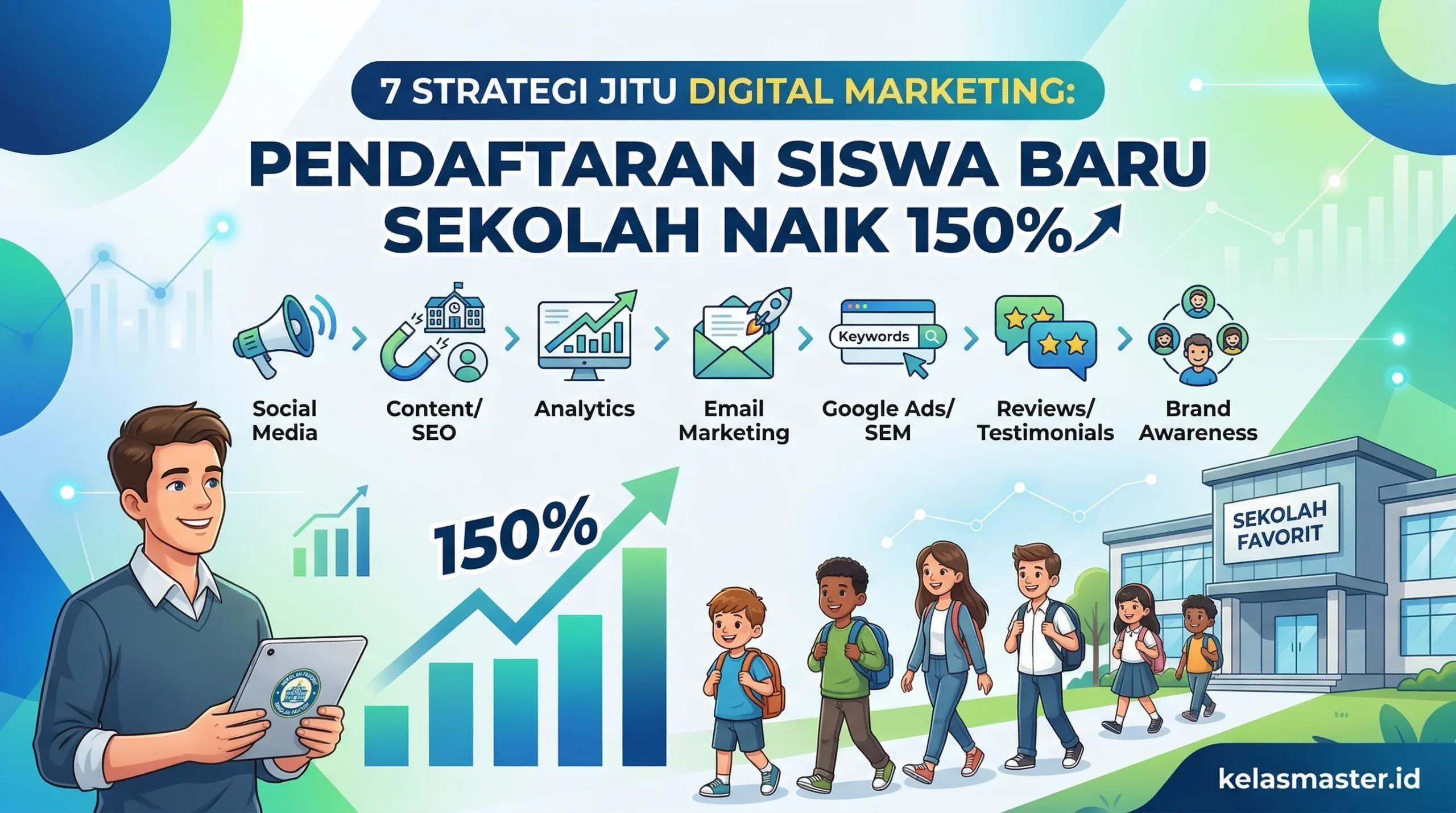 7 Strategi Jitu Digital Marketing: Pendaftaran Siswa Baru Sekolah Naik 150%