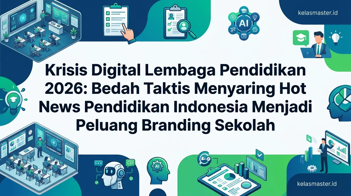 Krisis Digital Lembaga Pendidikan 2026: Bedah Taktis Menyaring Hot News Pendidikan Indonesia Menjadi Peluang Branding Sekolah