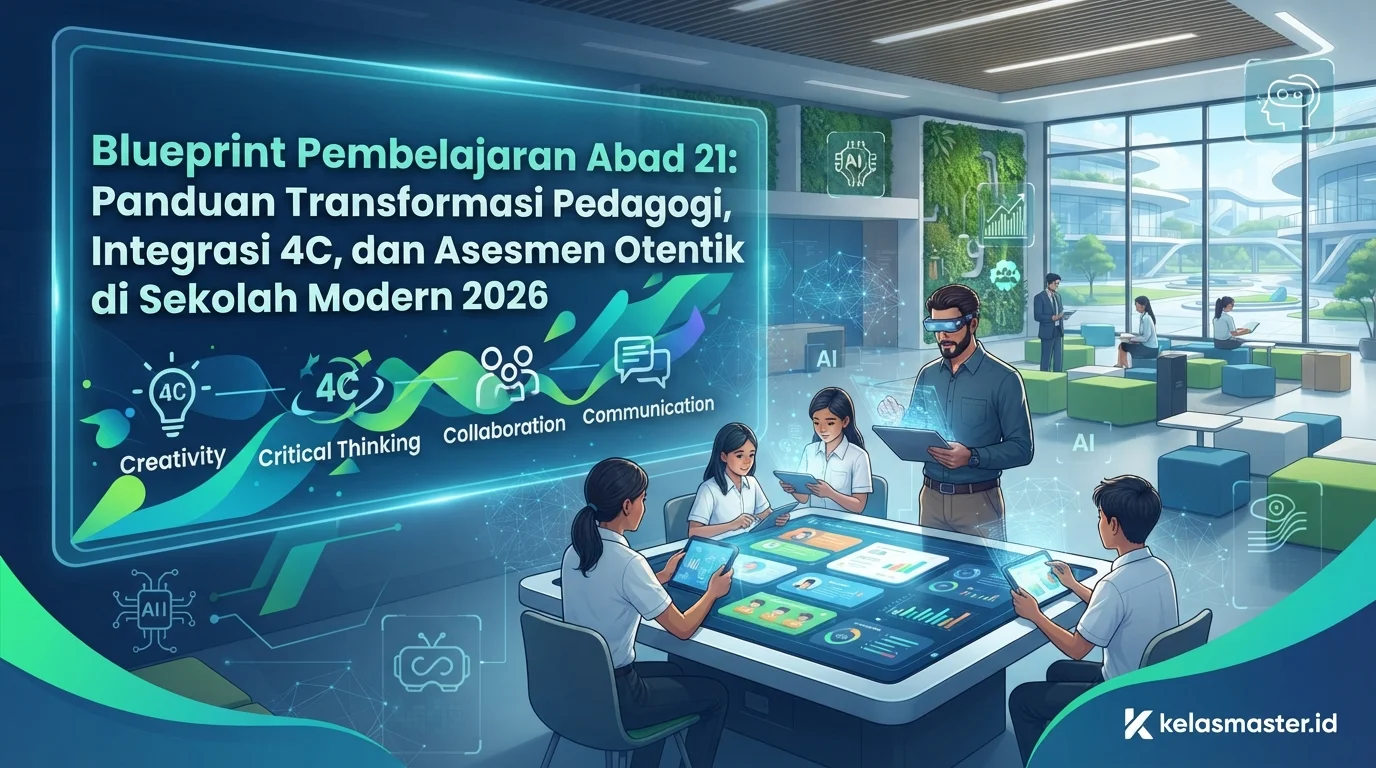 Blueprint Pembelajaran Abad 21: Panduan Transformasi Pedagogi, Integrasi 4C, dan Asesmen Otentik di Sekolah Modern 2026